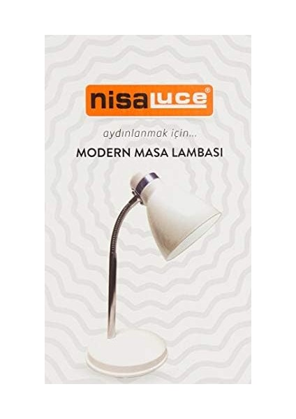 Modern Krom Spiralli Masa Lambası Beyaz (Beyaz) fiyatları