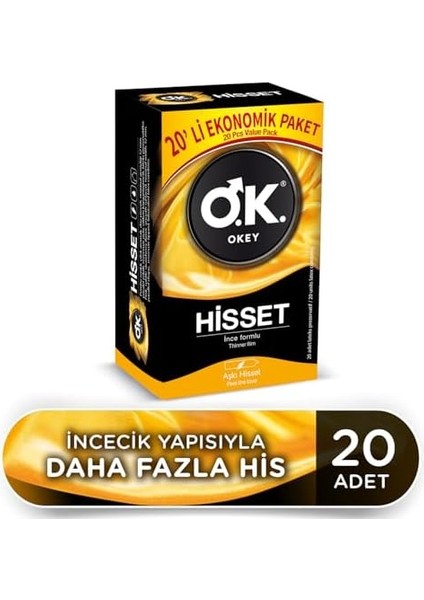 Okey Hisset 20'li + Zirve 10'lu + Çilek 100 ml Jel modelleri