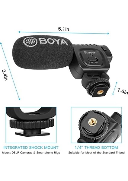 BY-BM3011 Kompakt Shotgun Mikrofon modelleri