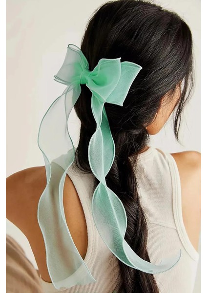 Mint Organize Uzun Kuyruklu Fiyonk Detaylı Otomatik Toka