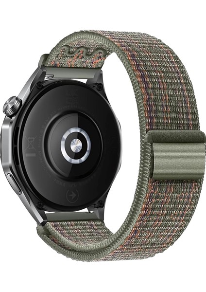 ile Uyumlu Hasırlı Fabric Loop 22MM Kumaş Kordon Gt5/gt5 Pro/gt4/gt3/gt3 Pro/gt2/gt2 Pro 46MM Için Terletmeyen Hafif Yapılı Cırt Cırt Tasarım Rahat Kayış