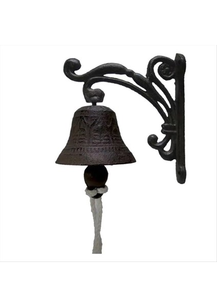 Vintage bahçe antika kapı zili, vintage büyük dökme duvara monte metal kapı zili, çiftlik evi dekorasyonu için uygun, c (Yurt Dışından)