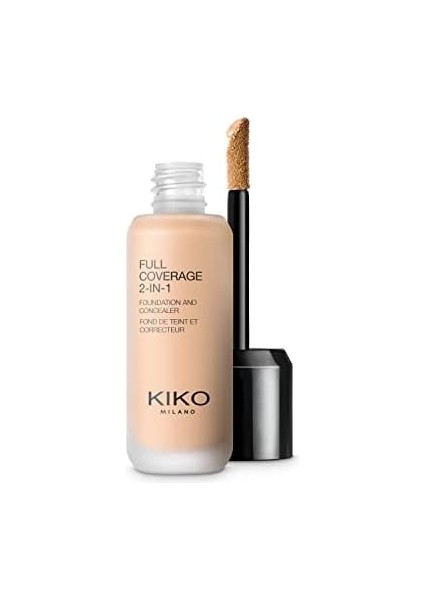 Kiko Milano Fondöten & Kapatıcı-Full Coverage 2-In-1 Foundation & Concealer-15 Neutral-Mat Saten Bitişli