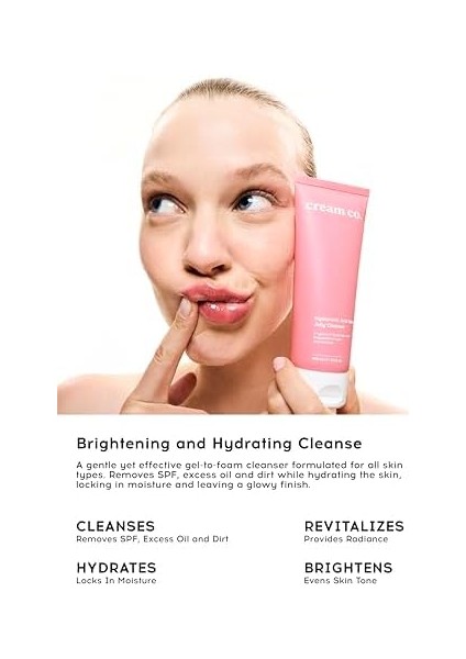 Cream Co. Leke Karşıtı Nemlendirici Yüz Temizleme Jeli Niacinamide Hyalüronik ASIT,100 Ml, Tüm Cilt Tipleri modelleri