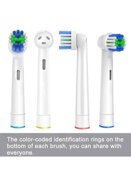 Diş Fırçası Yedek Fırça Başlıkları, Oral B Braun Için 4 Adet Elektrikli Diş Fırçası Başlığı, EB17-P Standart Fırça Başlıkları Oral B Pro 1000/3000/5000, Vitality Smart Genius Serisi
