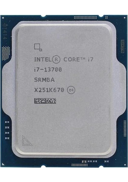 Intel Core I7 13700 Tray 3.30GHZ (Turbo 4.40GHZ) 20MB Cache LGA1700 13.nesil Kutusuz Işlemci