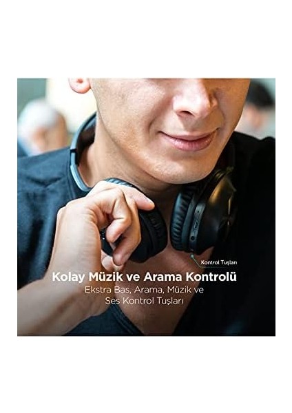 Ttec 2KM117S Kulak Üstü Bluetooth Kulaklık, 36 Saat Çalma, 40 mm Sürücü, Siyah fiyatları