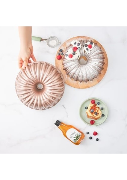 Cake Pro Dilimli Rosegold Döküm Kek Kalıbı modelleri