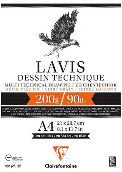 Lavıs Dessın Technıque A4 200 Gr. Çizim Defteri 3417