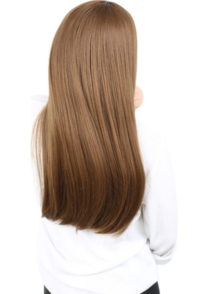 Fiber Sentetik Uzun Düz Peruk - Kumral fiyatları