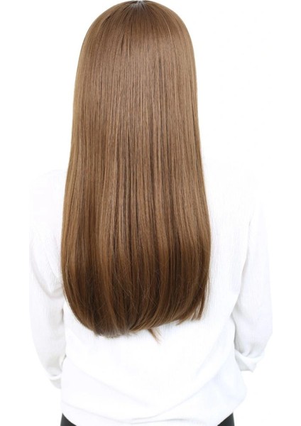 Fiber Sentetik Uzun Düz Peruk - Kumral fırsatları