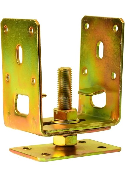 Metal Ayağı, 7‑12 cm Ayarlanabilir, M14 Civatalı, Tablalı, Bahçe, Kamelya, Tente Ayağı, Dayanıklı Galvanizli Pergola Ayak