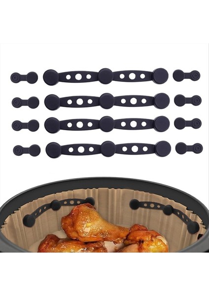 Hava fritöz mıknatıs silikon tokası hava fritöz parşömen astarı için, tek kullanımlık astarı kilitler, anti-scald tasarım (Yurt Dışından)