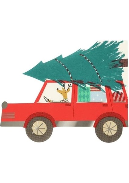 - Driving Reindeer - Yeni Yıl Peçete (16'lı)