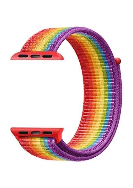 Series 4 40MM Için Kordon Hasırlı Woven Pride Edition modelleri