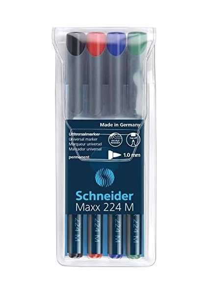 224 M -Keçe (Kalıcı, 1 Mm, Cap-Off-Ink) 4'lü Kılıf Siyah/kırmızı/mavi/yeşil fiyatları