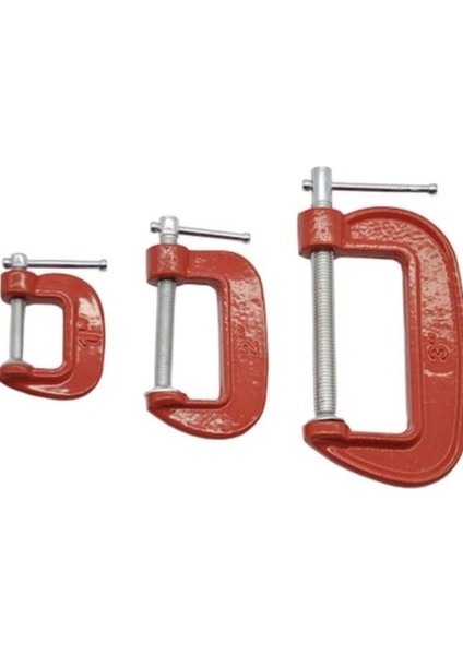 El5 001 G Tipi Kazancı Mengene Seti 3 Parça Metal Kanca Kıskaç 3lü