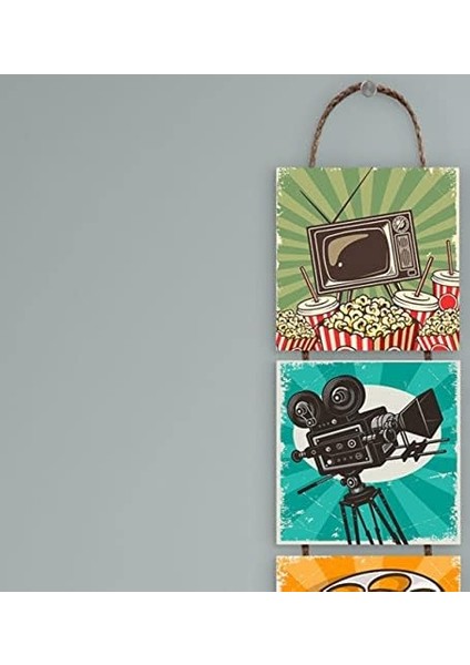 3 Parça Ipli Ahşap Tablo Seti fiyatları