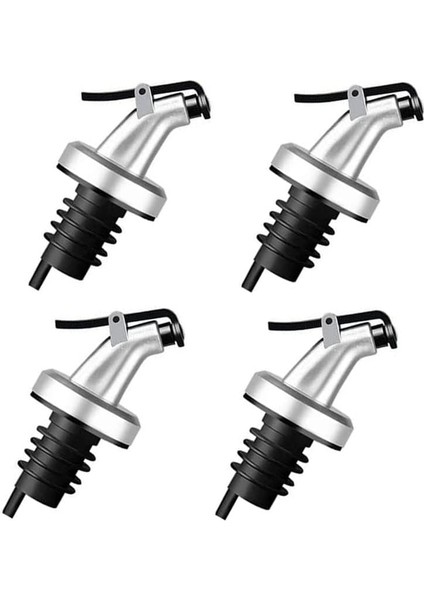 4 Adet Yağdanlık Tıpası Damlatmaz Şişe Ucu Dökme Ağızlığı Yağlık Sirkelik Sızdırmaz Kapaklı Tapa