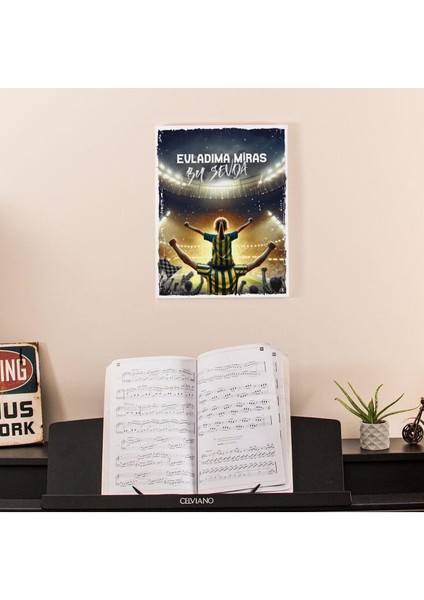 Sarı Lacivert Taraftarlara Özel Kanvas Tablo