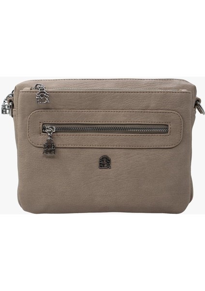 67-7175 Kadın Çarpraz Askılı Çanta-Kum