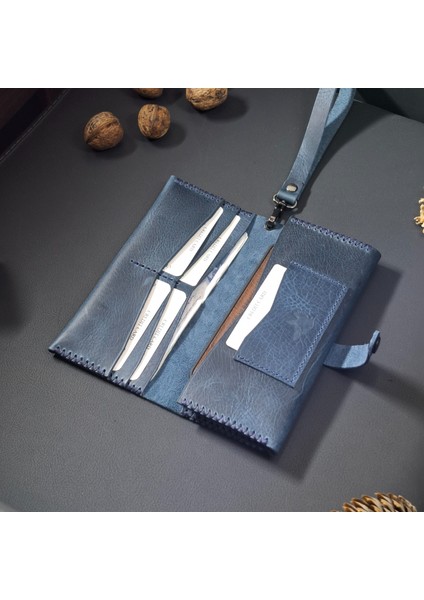 Uzun Cüzdan Bilek Askılı Gerçek Deri El Yapımı Telefon Çantası modelleri