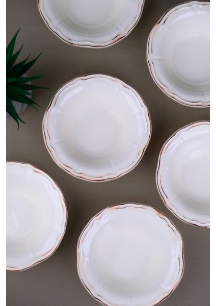 Porselen Antik Stoneware Çorba Kasesi 15,50CM 6 Kişilik 6 Parça fiyatları