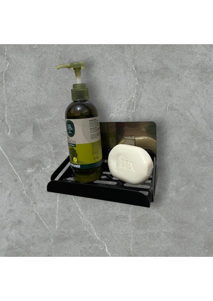 Yapışkanlı ve Vidalı Tekli Sabunluk Mat Siyah