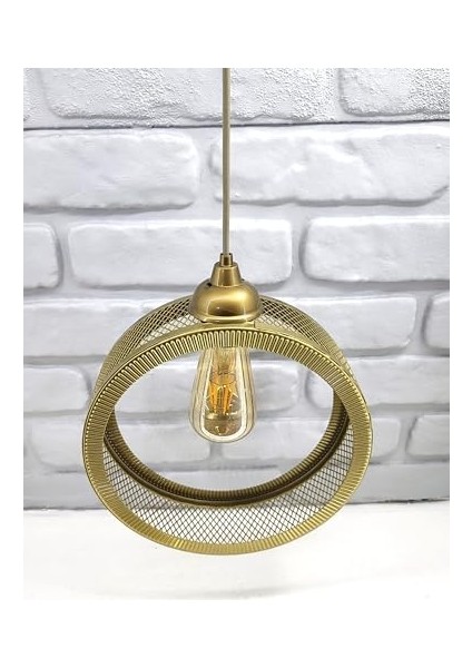 Endüstriyel Metal Hasır Tel Dairesel Model Hol Mutfak Tekli Sarkıt Avize Aydınlatma fiyatları