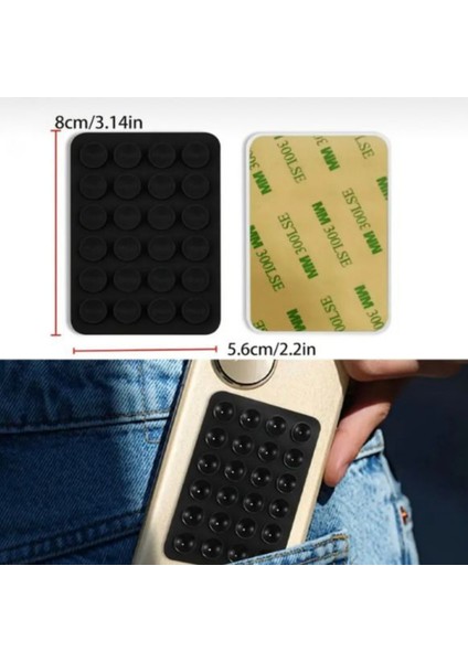 Vakumlu Silikon Telefon Tutucu – Kaymaz Vantuzlu Yapışkanlı | Tüm Cep Telefonları Için Uyumlu modelleri