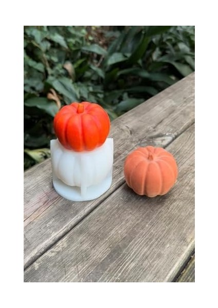 Concept Pumpkin Büyük Boy Mum Kalıbı (Silikon) modelleri