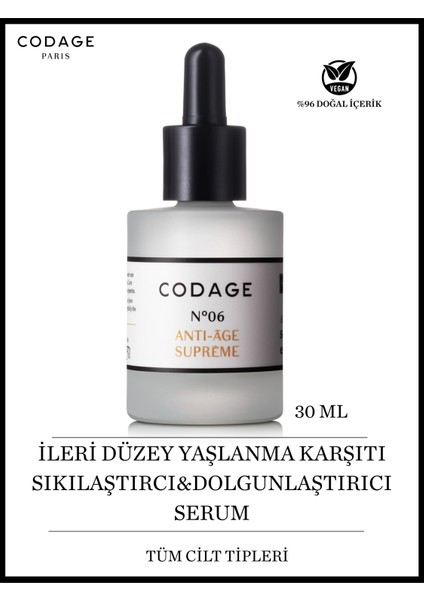 Serum N°06 - Cilt Yaşlanmasının Tüm Belirtileri ile Mücadele Eden, Son Nesil Supreme Serum - 30 ml