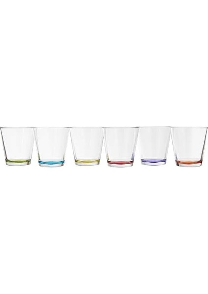 Renkli Tabanlı 6'lı Meşrubat Bardağı fiyatları