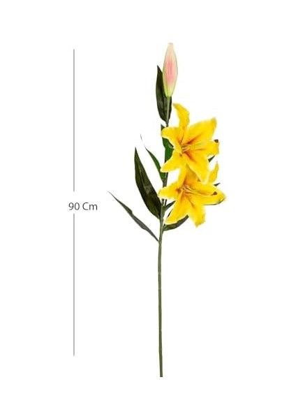 Yapay Çiçek Lilyum Sarı 90 Cm. fiyatları