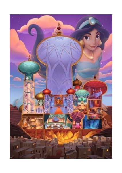 Yapboz: Yasemin Sürümü | 1000 Parça Yapboz | Benzersiz Softclick Teknolojisi | Agrabah Sarayı Teması | Fsc Sertifikalı fiyatları