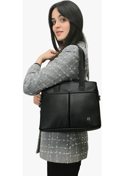 67-8082 Kadın Omuz ve Kol Çanta - Siyah