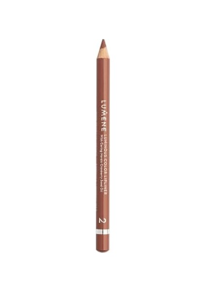 Lumene Luminous Color Lipliner Kalıcı ve Bakim Yapan Dudak Kalemi 2 Choco Oat