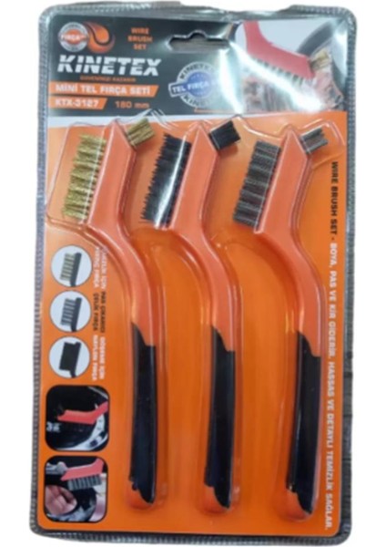 Knitex KTX-3127 Ini Tel Fırça Seti 3 Parça