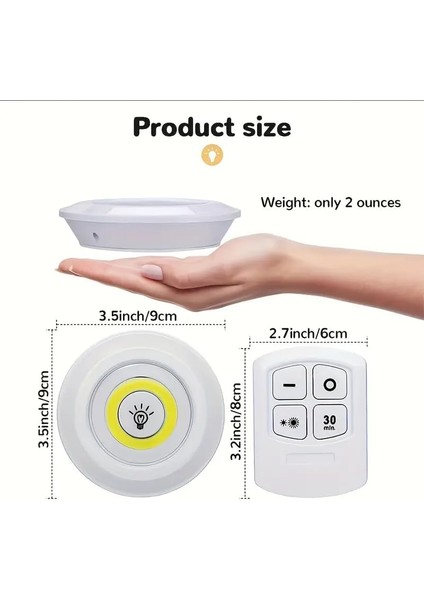 Life 3 Adet Uzaktan Kumandalı Kablosuz LED Aydınlatma MIT1101 modelleri