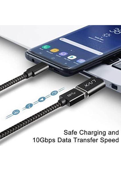 USB 3.1 To Type-C 10GBPS 3A Hızlı Şarj ve Aktarımı Çevirici Dönüştürücü Otg Siyah Otgcz modelleri