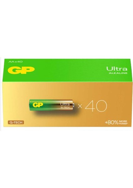 Gp G-Tech Lr6 Aa Boy Ultra Alkalin Kalem Pil 40'lı Paket GP15AU-2B40