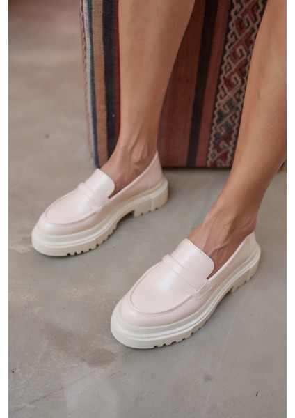 Lopes Kadın Bej Oxford Ayakkabi