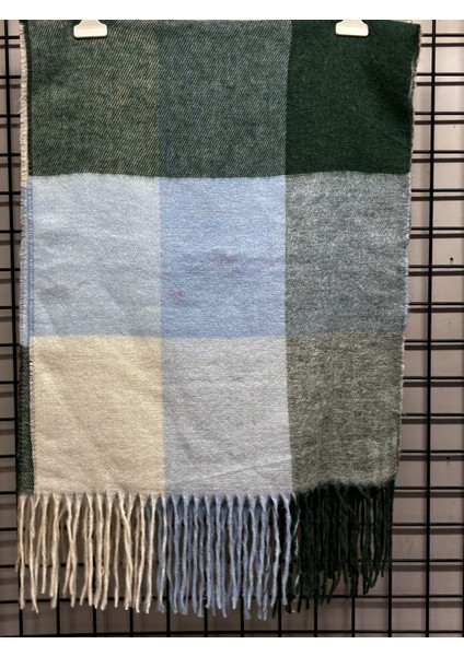 Unisex Puffy Ekoseli Şal Atkı 45X220 cm fiyatları