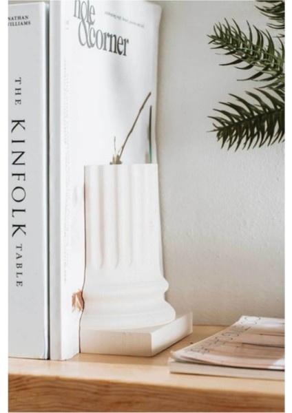 2’li Antik Sütun Kitap Tutucu Kitaplık Dekoru modelleri