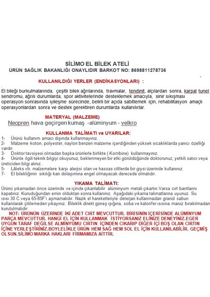 Avuç Içi Çelik Destekli El Bilekliği Ateli Karpal Tünel Eklem Bilek Ağrısı fırsatları