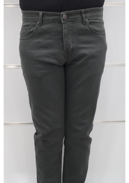 Fistan Store Erkek Haki Yeşil Normal Bel Rahat Kesim Dar Paça Jean Pantolon fiyatları