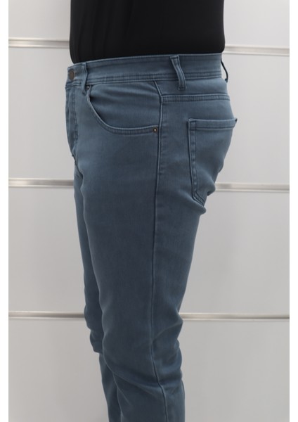 Fistan Store Erkek Açık Mavi Normal Bel Rahat Kesim Dar Paça Jean Pantolon modelleri