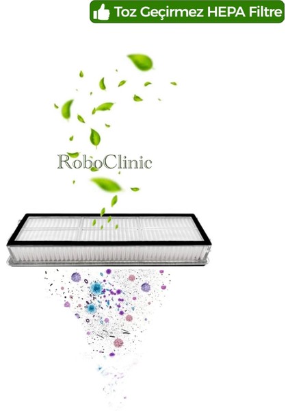 Xiaomi Robot Vacuum X10+ / X10 Plus Robot Süpürge Uyumlu Yedek Fırça, Hepa Filtre - 8 Parça fırsatları