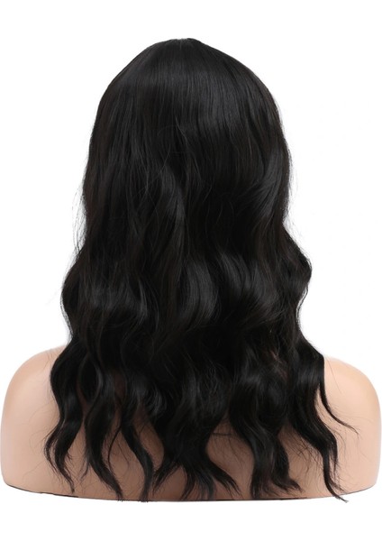 Dalgalı Kısa Perçemli Fiber Sentetik Peruk - Koyu Kestane indirimleri