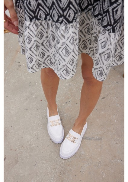 Jodie Kadin Beyaz Ithal Deri Oxford Ayakkabi modelleri